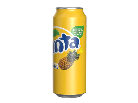 Fanta Pineapple Drink Can 500ml 14 3D Model