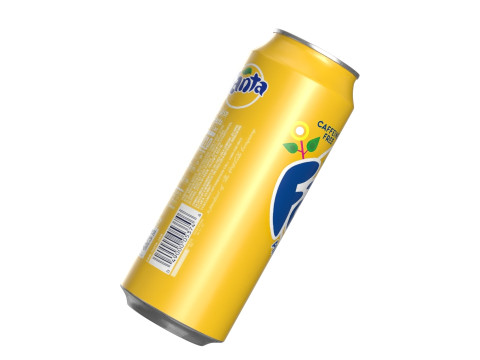 Fanta Pineapple Drink Can 500ml 14 3D Model