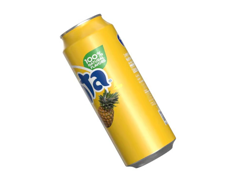 Fanta Pineapple Drink Can 500ml 14 3D Model