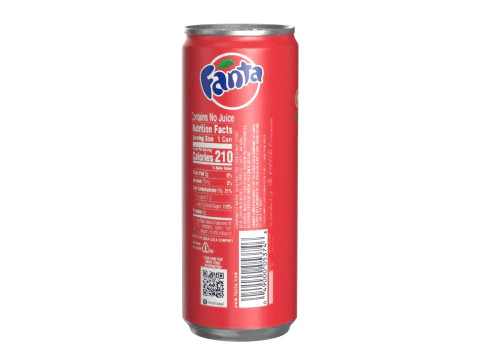Fanta Strawberry Drink Can Slim 250ml 02 3D Model