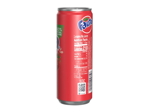 Fanta Strawberry Drink Can Slim 250ml 02 Modèle 3D