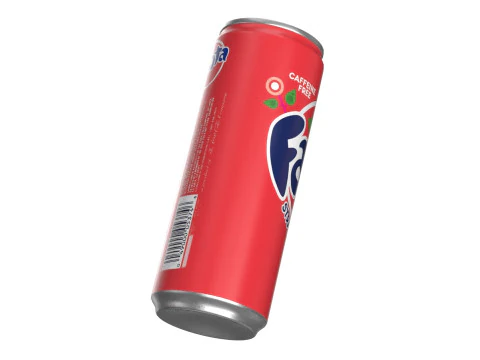 Fanta Strawberry Drink Can Slim 250ml 02 3D Model