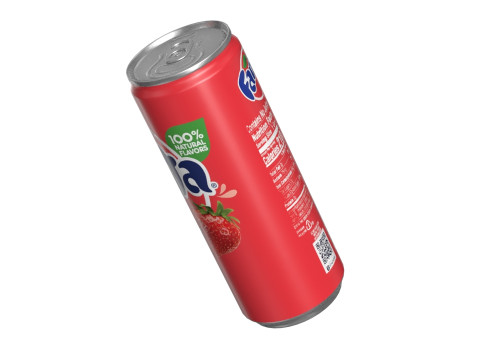 Fanta Strawberry Drink Can Slim 250ml 02 Modèle 3D