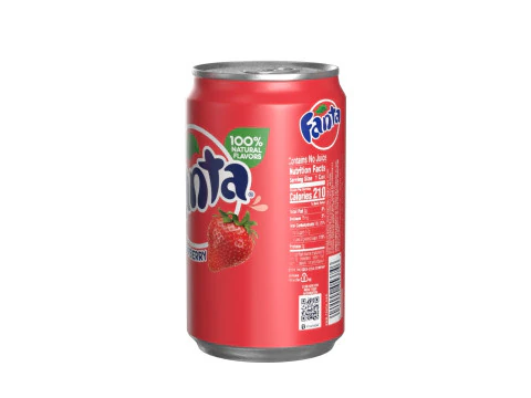 Fanta Strawberry Drink Can Sleek 200ml 03 3D Model