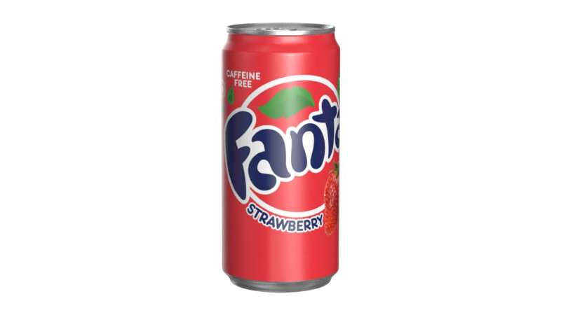 Fanta Strawberry Drink Can Sleek 250ml 04 Modèle 3D .c4d .max .obj .3ds .fbx .stl .blend 