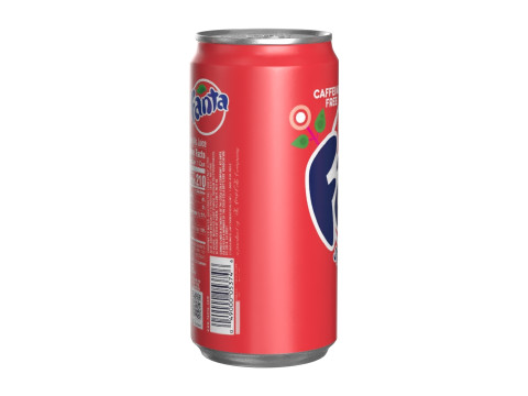 Fanta Strawberry Drink Can Sleek 250ml 04 Modèle 3D