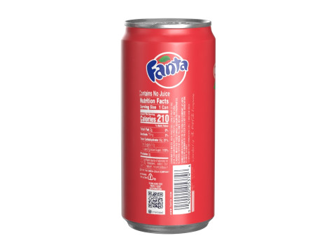 Fanta Strawberry Drink Can Sleek 250ml 04 Modèle 3D