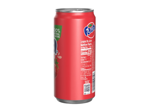 Fanta Strawberry Drink Can Sleek 250ml 04 Modèle 3D