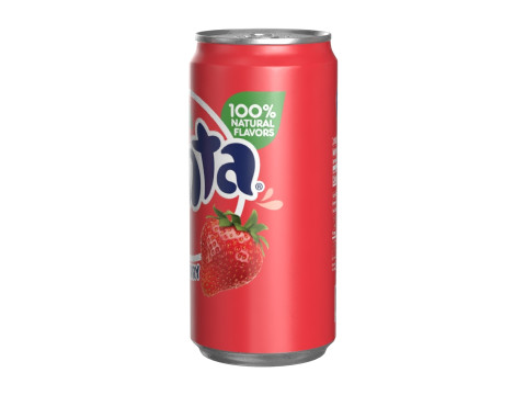 Fanta Strawberry Drink Can Sleek 250ml 04 Modèle 3D
