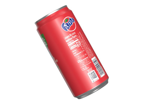 Fanta Strawberry Drink Can Sleek 250ml 04 Modèle 3D