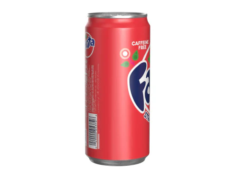 Fanta Strawberry Drink Can Sleek 270ml 05 3D Model