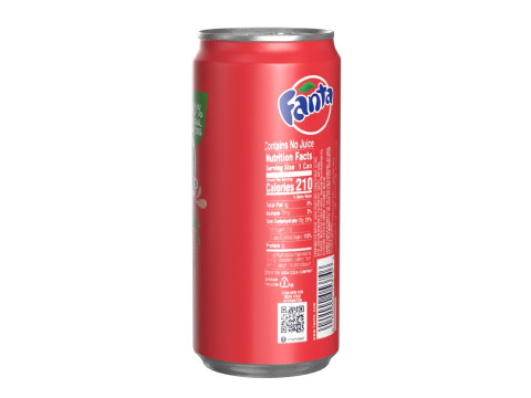 Fanta Strawberry Drink Can Sleek 270ml 05 3D Model