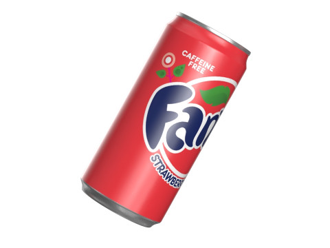 Fanta Strawberry Drink Can Sleek 270ml 05 3D Model