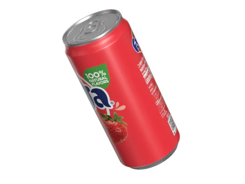 Fanta Strawberry Drink Can Sleek 270ml 05 3D Model