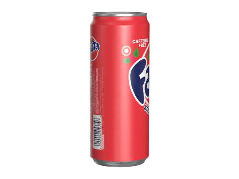 Fanta Strawberry Drink Can Sleek 310ml 06 Modèle 3D