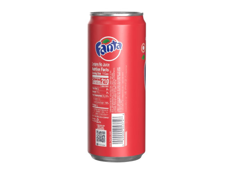 Fanta Strawberry Drink Can Sleek 310ml 06 Modèle 3D
