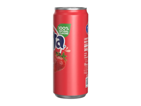 Fanta Strawberry Drink Can Sleek 310ml 06 Modèle 3D
