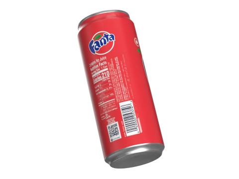 Fanta Strawberry Drink Can Sleek 310ml 06 Modèle 3D