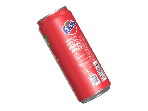 Fanta Strawberry Drink Can Sleek 310ml 06 Modèle 3D