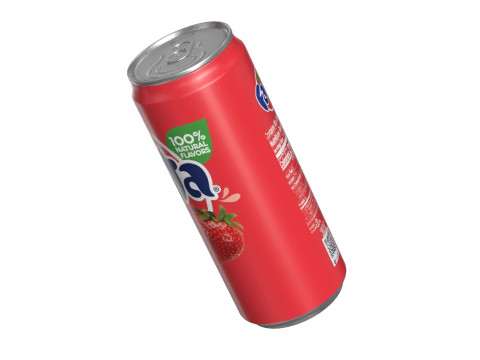 Fanta Strawberry Drink Can Sleek 310ml 06 Modèle 3D