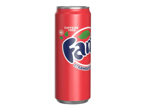 Fanta Strawberry Drink Can Sleek 330ml 07 3D Model