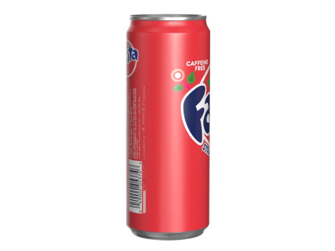 Fanta Strawberry Drink Can Sleek 330ml 07 3D Model