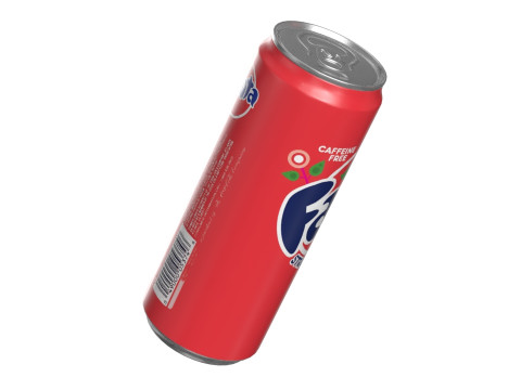 Fanta Strawberry Drink Can Sleek 330ml 07 3D Model