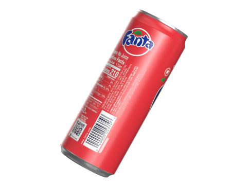 Fanta Strawberry Drink Can Sleek 330ml 07 3D Model