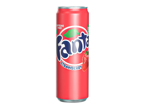 Fanta Strawberry Drink Can Sleek 355ml 08 3D Model