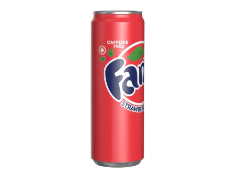 Fanta Strawberry Drink Can Sleek 355ml 08 3D Model