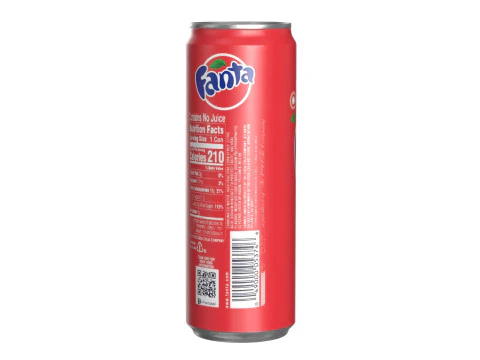 Fanta Strawberry Drink Can Sleek 355ml 08 3D Model