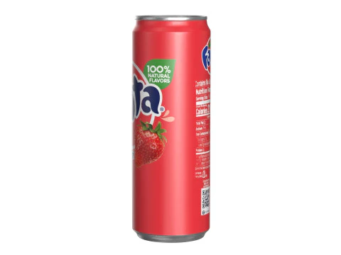 Fanta Strawberry Drink Can Sleek 355ml 08 3D Model