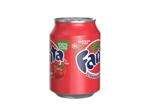 Fanta Strawberry Drink Can 250ml 09 3D Model