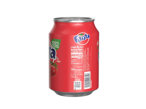 Fanta Strawberry Drink Can 250ml 09 3D-Modell