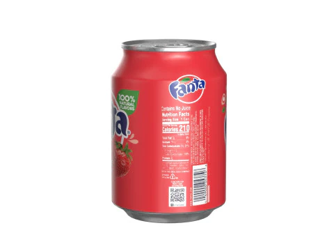 Fanta Strawberry Drink Can 250ml 09 3D Model