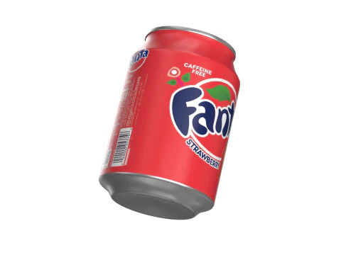 Fanta Strawberry Drink Can 250ml 09 3D Model