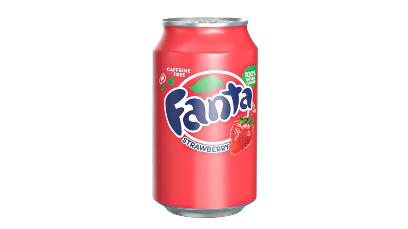 Fanta Strawberry Drink Can 330ml 10 Modèle 3D .c4d .max .obj .3ds .fbx .stl .blend 