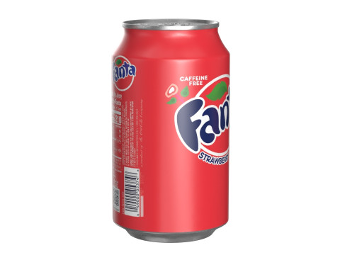 Fanta Strawberry Drink Can 330ml 10 Modèle 3D