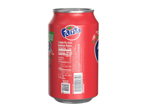 Fanta Strawberry Drink Can 330ml 10 Modèle 3D
