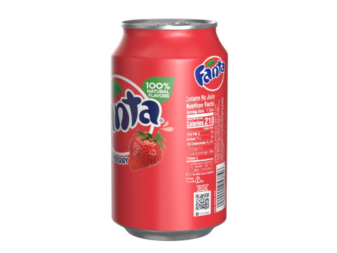 Fanta Strawberry Drink Can 330ml 10 Modèle 3D
