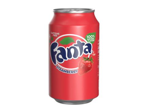 Fanta Strawberry Drink Can 330ml 10 Modèle 3D