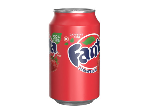 Fanta Strawberry Drink Can 330ml 10 Modèle 3D