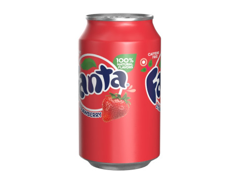 Fanta Strawberry Drink Can 330ml 10 Modèle 3D