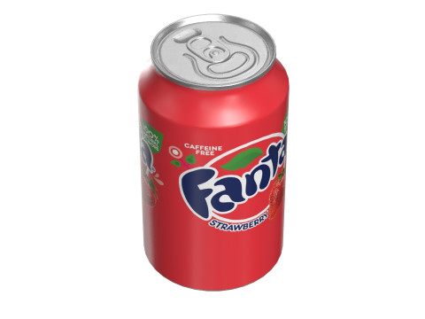 Fanta Strawberry Drink Can 330ml 10 Modèle 3D