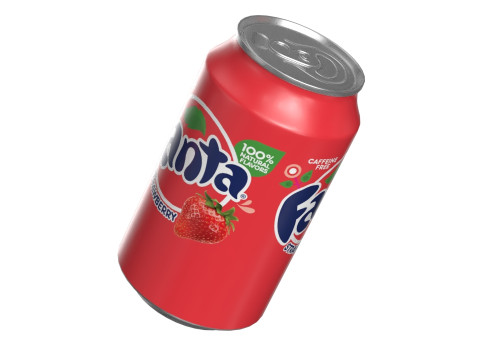Fanta Strawberry Drink Can 330ml 10 Modèle 3D
