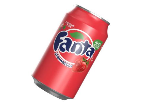 Fanta Strawberry Drink Can 330ml 10 Modèle 3D