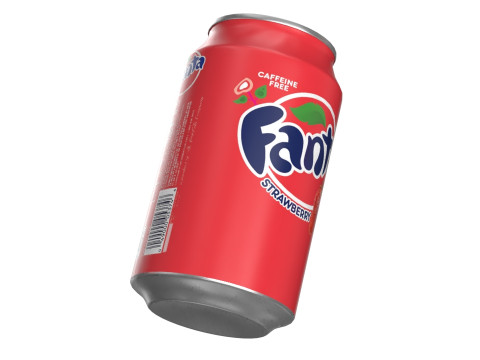 Fanta Strawberry Drink Can 330ml 10 Modèle 3D