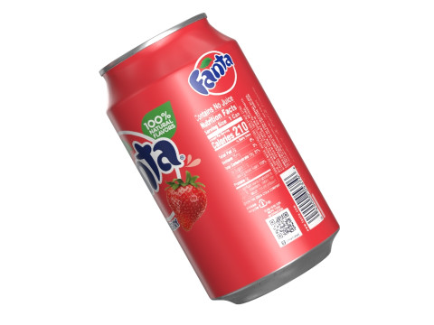 Fanta Strawberry Drink Can 330ml 10 Modèle 3D