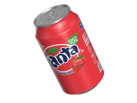 Fanta Strawberry Drink Can 330ml 10 Modèle 3D