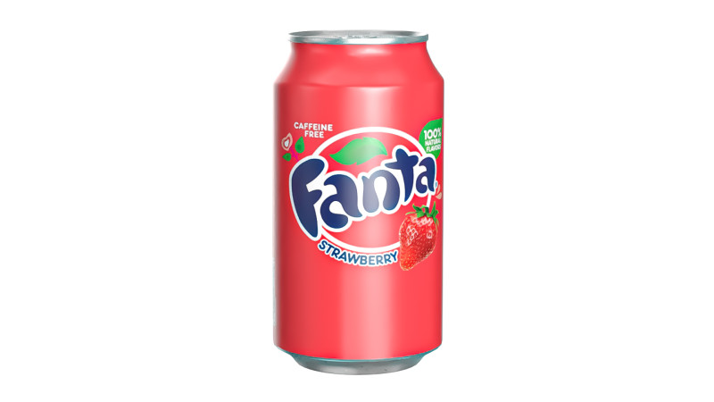 Fanta Strawberry Drink Can 355ml 11 Modello 3D .c4d .max .obj .3ds .fbx .stl .blend 